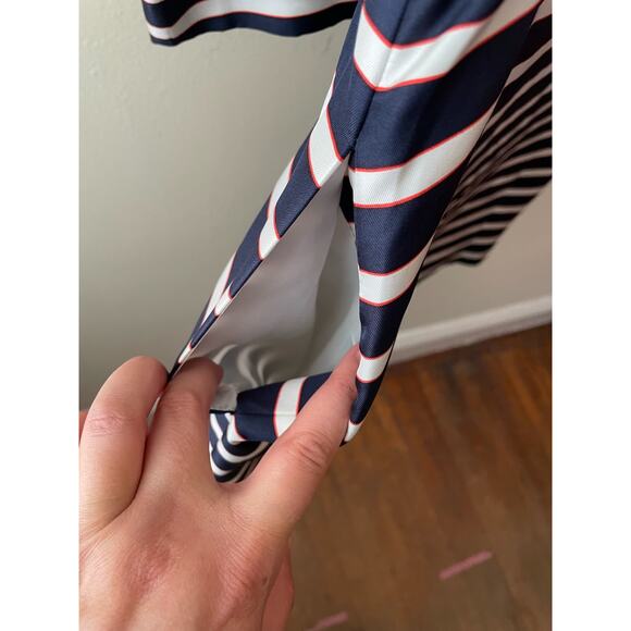 J. Crew 100% Silk Red White & Blue Striped Dress - Picture 6 of 12
